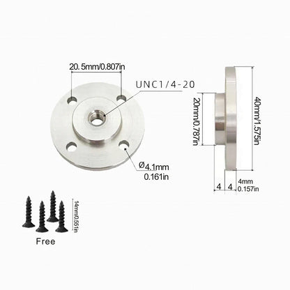 Mount Metal Base 40/50mm Hole 1/4-20,3/8-16,M6 Thread Screw Nut Adapter Tripod Bracket Cameras Flash Photography Accessories