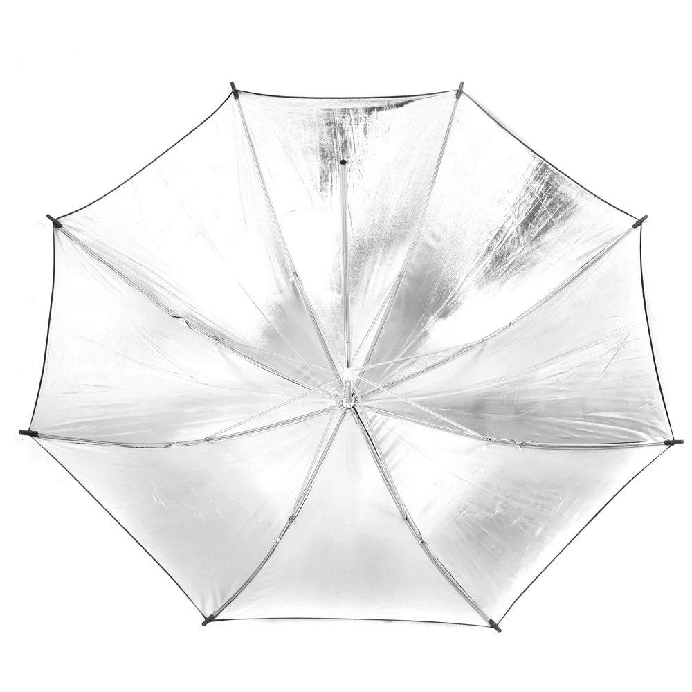 83cm/ 33inch Studio Reflector Umbrella Studio Photo Strobe Flash Light Reflector Black Silver Umbrella Photography Accessories