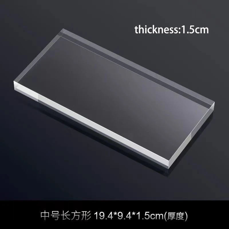 Transparent Acrylic Plate Photo Background Cosmetics Still Life Product Posing Photography Props Geometry Shooting Display