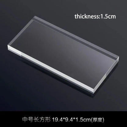 Transparent Acrylic Plate Photo Background Cosmetics Still Life Product Posing Photography Props Geometry Shooting Display