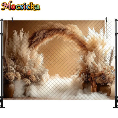 Bohemian Photography Background Couple Wedding Decoration Supplies Newborn Baby Portrait Photo Backdrops Studio Props Banner