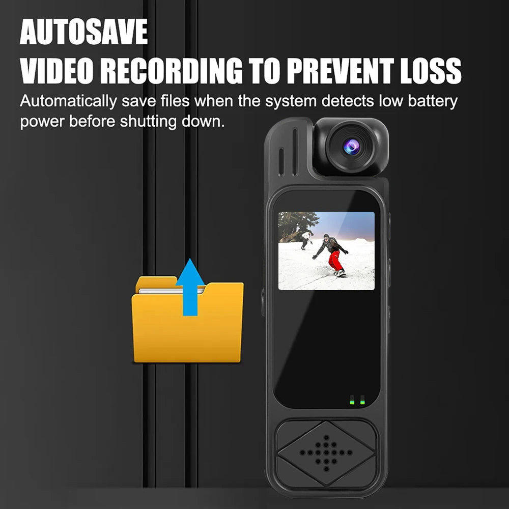 Y9 Mini Body Camera 1080P HD Sports Camera Infrared Night Vision Digital Video Recorder 1.3 Inch Bodycam Police Small Camcorder