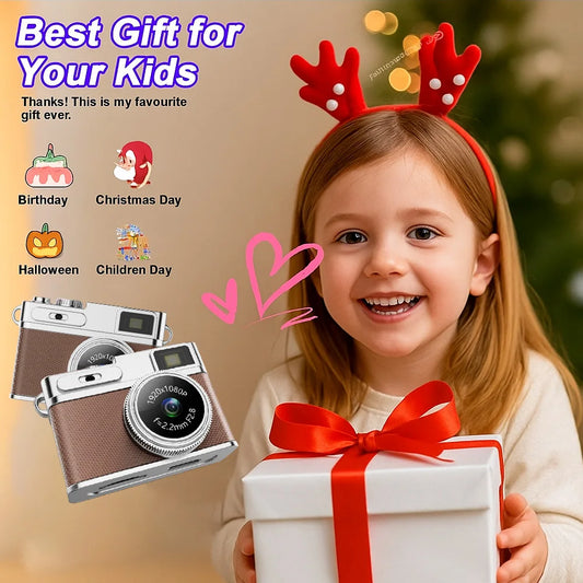 Magecam Retro Digital Camera 1080P Video Recorder LED Fill Light 0.96 Inch IPS Screen Portable Mini digital Camera