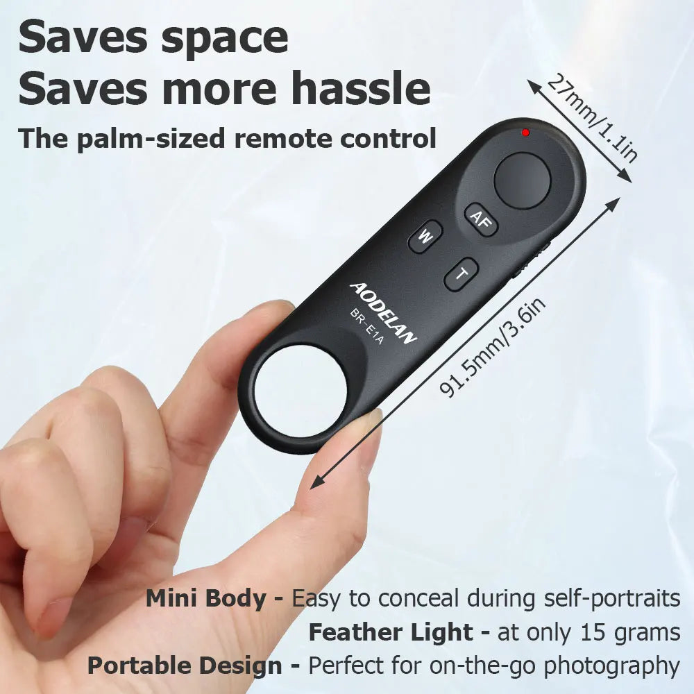 AODELAN Wireless Shutter Release for Canon EOS R10 R8 R7 R6 R5C R3 R M50 M6II G5XII T7i SL2 SL3 200D 250D, Replace Canon BR-E1