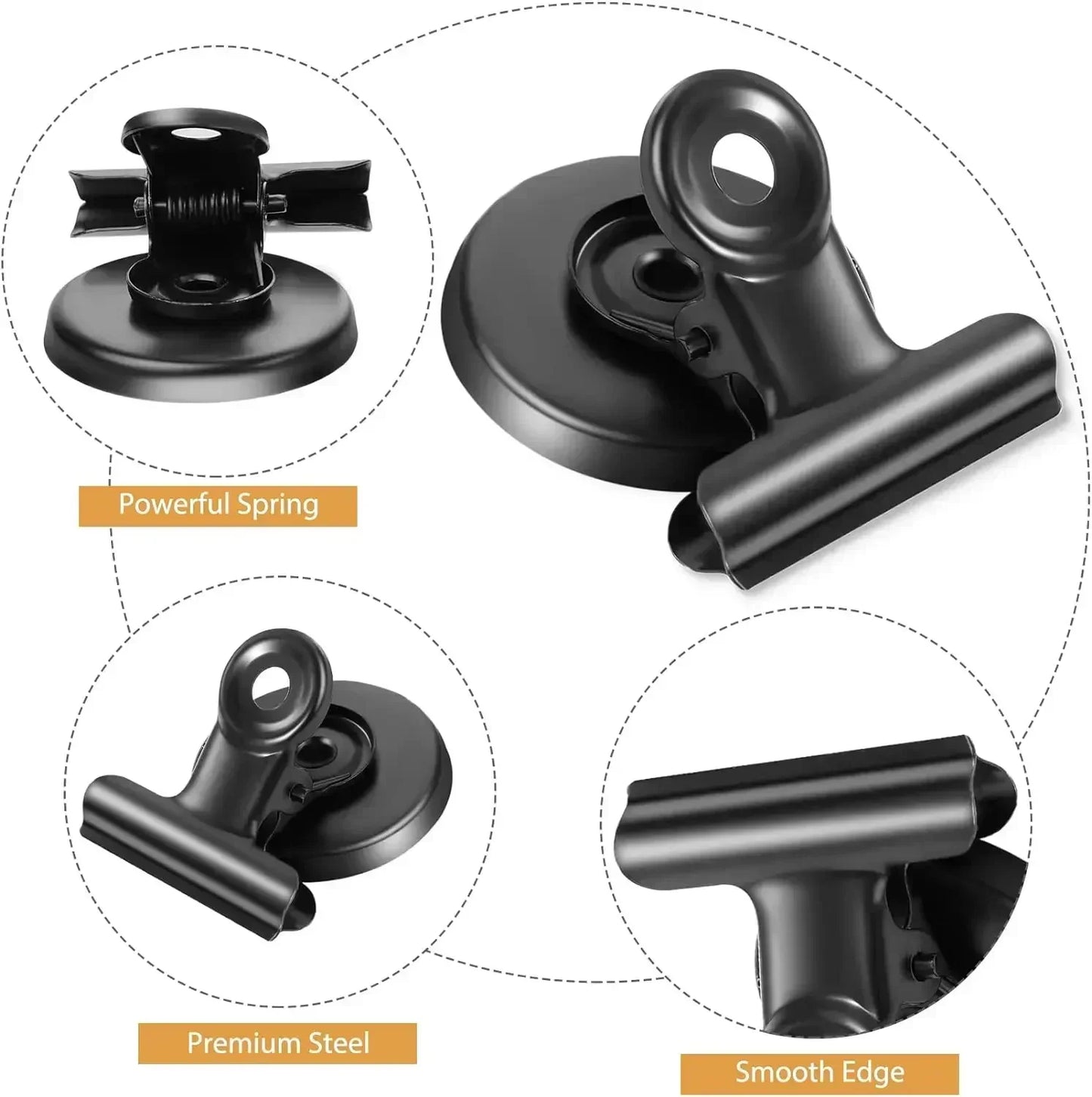 Strong Magnets Magnetic Clips Bulldog Clips Heavy Duty Magnetic Clips Perfect for Whiteboard Magnets Photo Displays Home