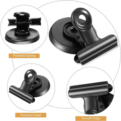 Strong Magnets Magnetic Clips Bulldog Clips Heavy Duty Magnetic Clips Perfect for Whiteboard Magnets Photo Displays Home