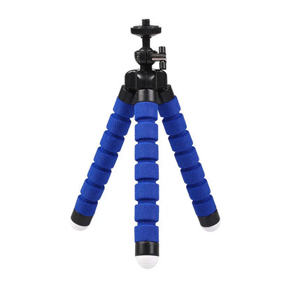 Flexible Octopus Mini Tripod for Phone & Action Camera — With Holder Clip