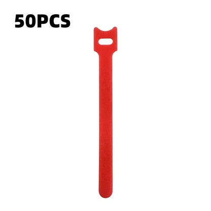 10/30/50Pcs Reusable Hook And Loop Cable Ties Fastening Strap Multi-Purpose Wire Organizers For Computer/TV/Electronic Devices