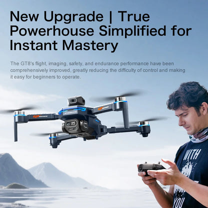 Lenovo GT8 drone 8K HD dual camera aerial photography obstacle avoidance with large screen brushless four-axis aircraft dron