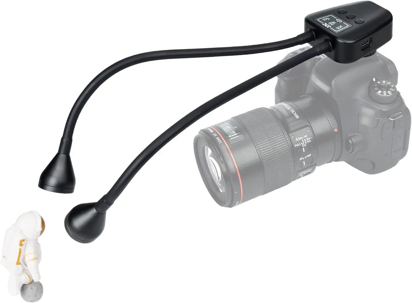 Adjustable LED Macro Arm Light with 10 Brightness Levels, CRI 95+, Type-C Charging for Camera Close-up Photography