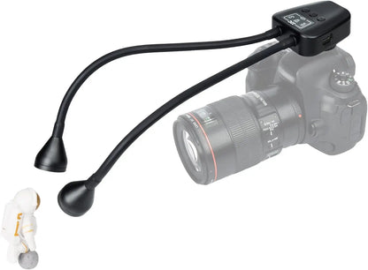 Adjustable LED Macro Arm Light with 10 Brightness Levels, CRI 95+, Type-C Charging for Camera Close-up Photography