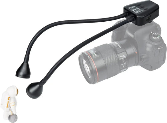 Adjustable LED Macro Arm Light with 10 Brightness Levels, CRI 95+, Type-C Charging for Camera Close-up Photography