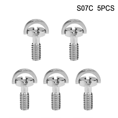 1/4-20 D-ring Mounting Camera Screws Stainless Steel Extended DSLR Tripod Quick Release Plate Screw Photography Accessories