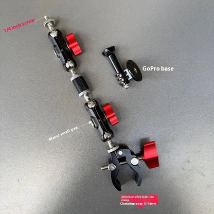1 Set Photography Accessories Camera Metal Super Clamp With Double Ball Head Magic Arm For  Monitor Light Mic Phone Mount