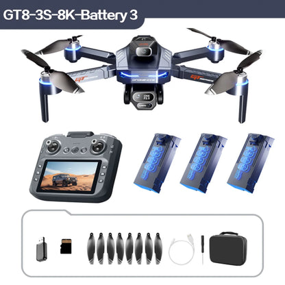 Lenovo GT8 drone 8K HD dual camera aerial photography obstacle avoidance with large screen brushless four-axis aircraft dron