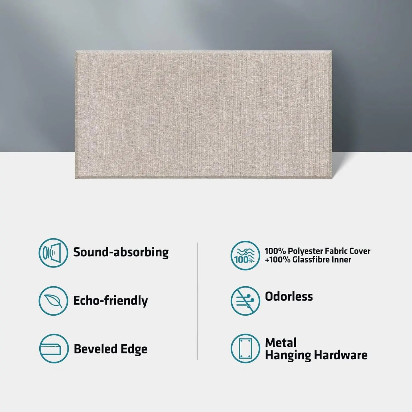 4-Pack Acoustic Panels, 2" Thick Fiberglass Sound Absorbing Wall Panels for Home Studio, Office, Theater in Light Camel