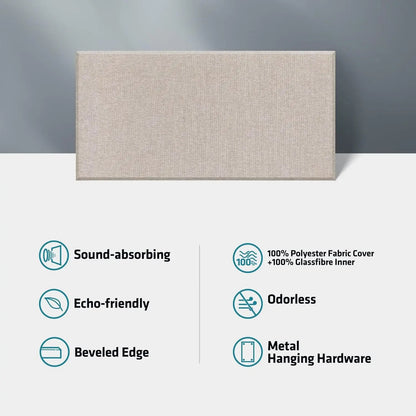 4-Pack Acoustic Panels, 2" Thick Fiberglass Sound Absorbing Wall Panels for Home Studio, Office, Theater in Light Camel