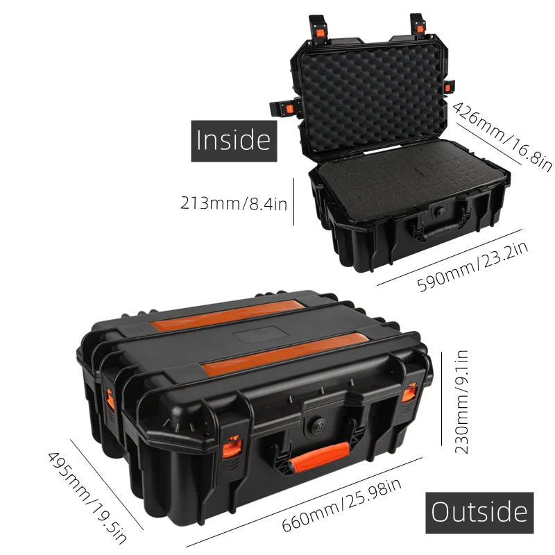 Pre Cut Foam Hard Case Waterproof Shockproof Camera Photography Gun Hard Case Tool Box For Camera Equipment Tools Storage