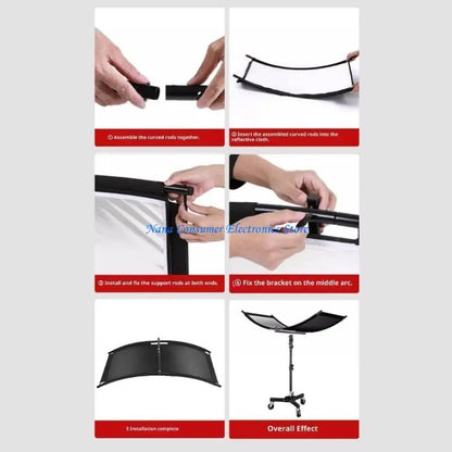 G7NE MultiPurpose U Shaped Photography Reflector Metal Frame For Portrait Commercial Wedding Photography Compactly Portable