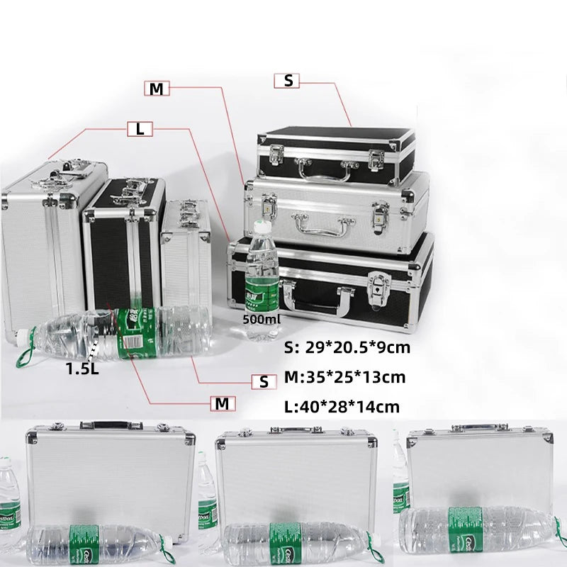 Aluminum Alloy Frame Protective Suitcase Box for Microphones Sound Card Storage Bag for Cameras Accessories
