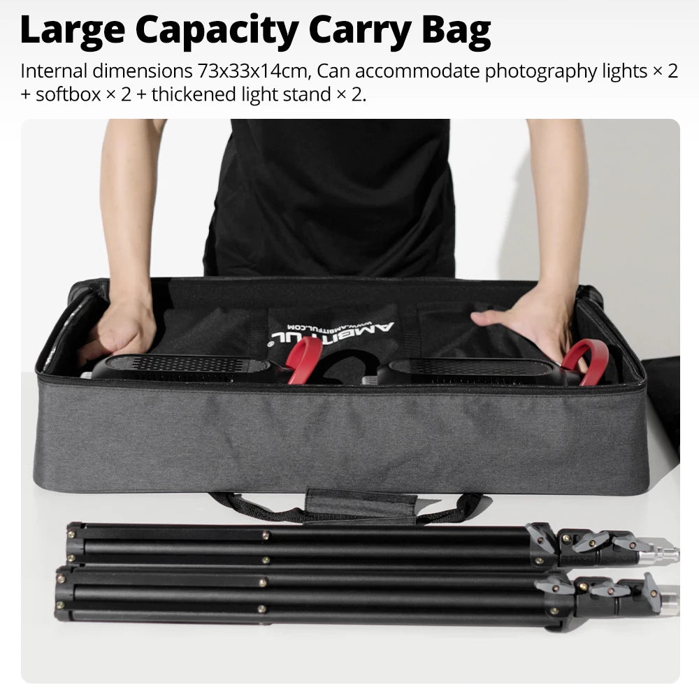 AMBITFUL new PB06 Portable Carry Bag Studio Flash Light & Tripod Light Stand Carry Bag for Photography Studio Flash Bag Kits