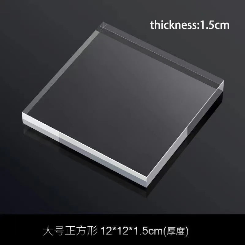 Transparent Acrylic Plate Photo Background Cosmetics Still Life Product Posing Photography Props Geometry Shooting Display