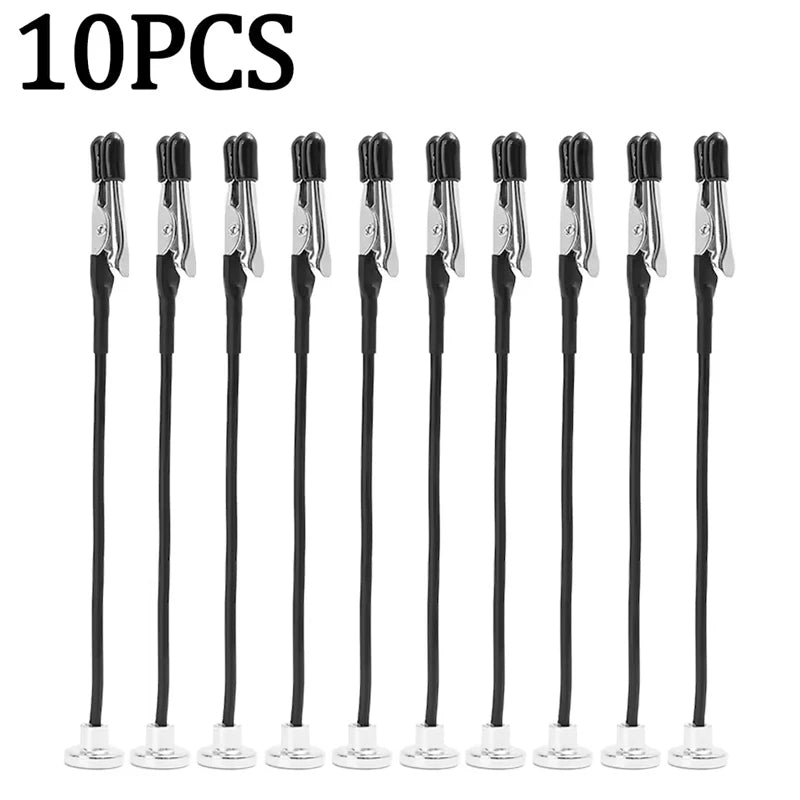 10/5PCS Magnetic Flexible Alligator Clip Electric Test Crocodile Clip for DIY Note Card Clamps Kitchen Menu Holder Photo Clips