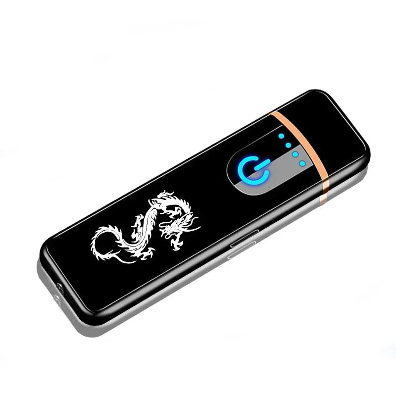 Mini Windproof USB Rechargeable Lighter Touch Metal Electronic Flameless Lighter Cigarette Cigar Accessories Men Gadgets Gifts