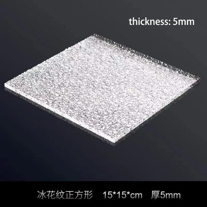 Transparent Acrylic Plate Photo Background Cosmetics Still Life Product Posing Photography Props Geometry Shooting Display