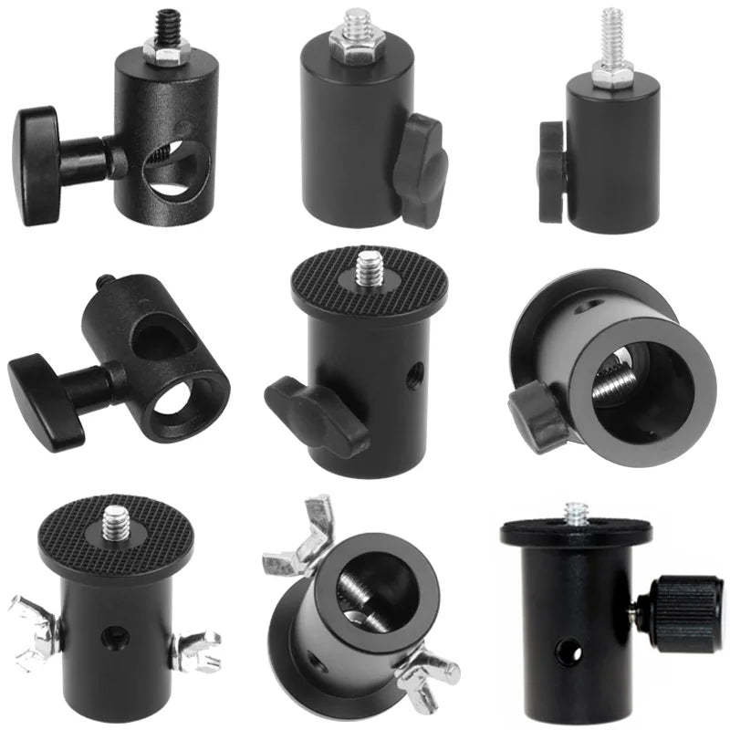 Tripod Light Stand Adapter 1/4" 3/8" Screw Converter 16mm 18mm Hole for Flash LED Monitor DSLR Camera Photography Accessories