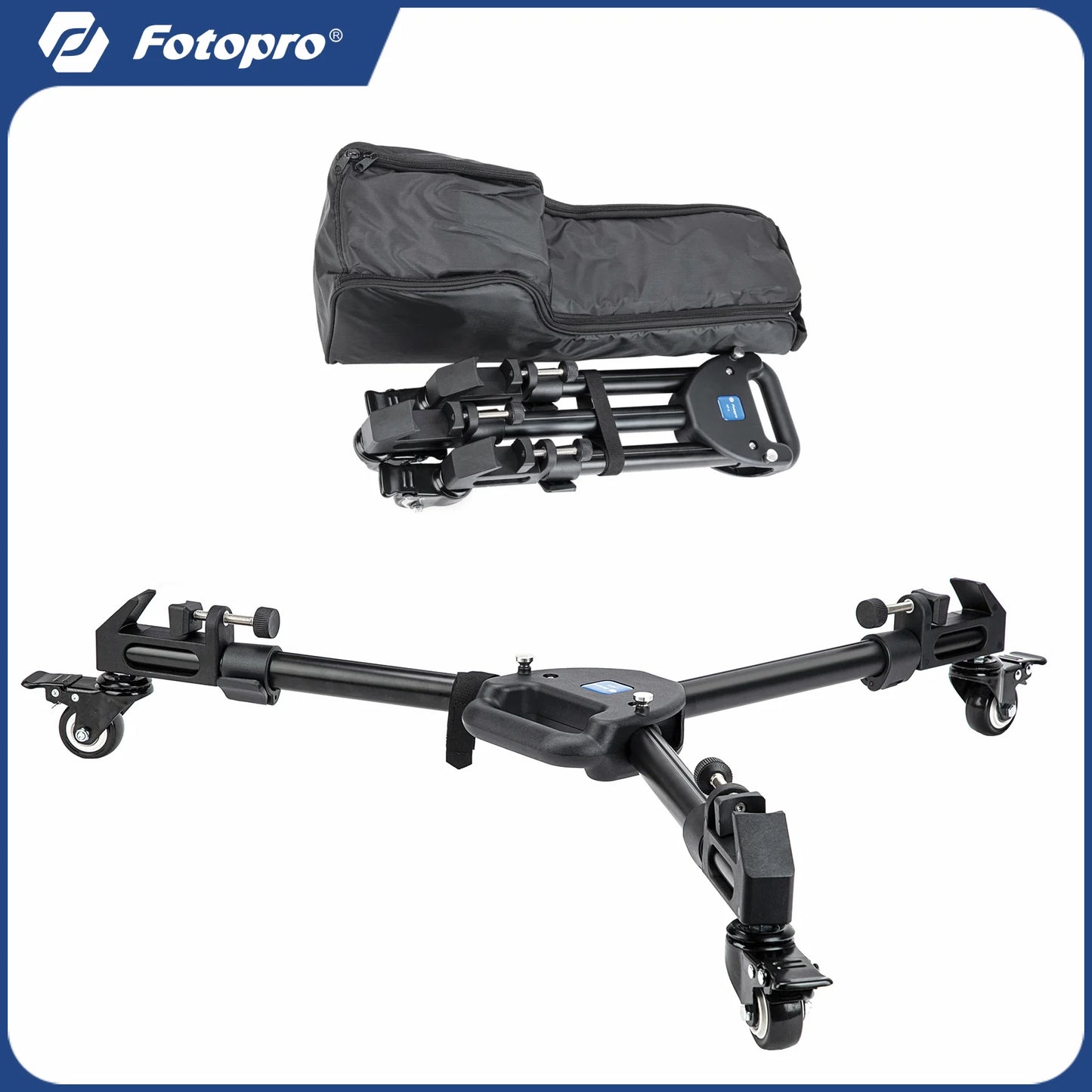 Fotopro Professional Photography Tripod Dolly Aluminum Heavy Duty Tripod Wheels for Camera Camcorder Video Lighting  DP2