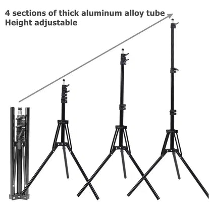 78'' Light Stand for Photography Aluminum Alloy Foldable Portable Photographic Lighting Tripod Camera Flash Mount Brackets
