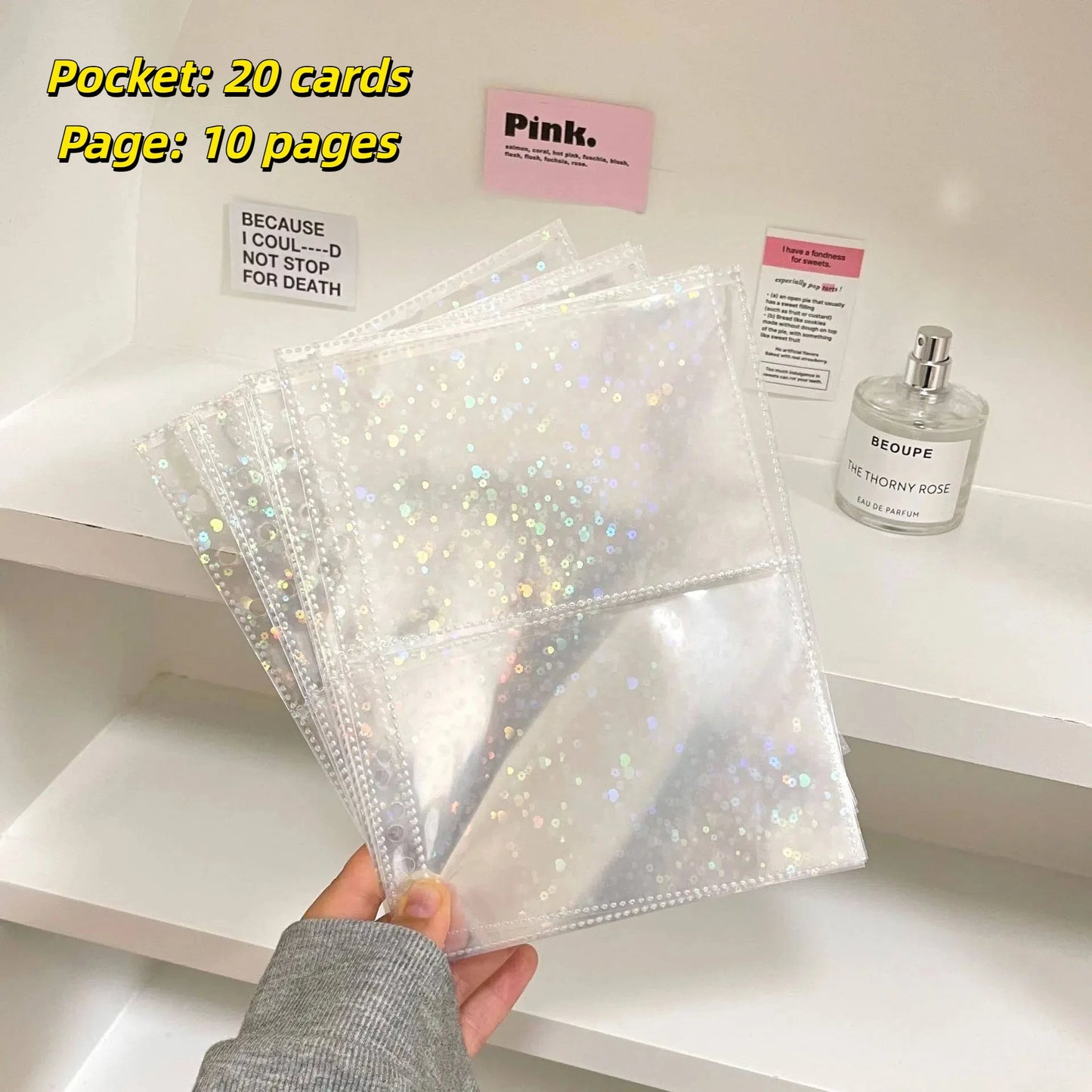 1-4 Grids INS Girl Album Small Card Collect Album Multi-Pockets Photo Card Binder Top Loading Photo Sheet Protector Collect Card