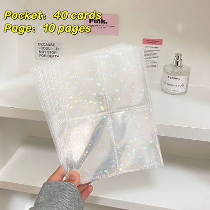 1-4 Grids INS Girl Album Small Card Collect Album Multi-Pockets Photo Card Binder Top Loading Photo Sheet Protector Collect Card