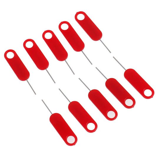 10pcs Sim Card Tray Removal Eject Pin Key Tool Anti-Conductive Cell Phone Card Remover Alarm Clock Electronics Reset Thimble