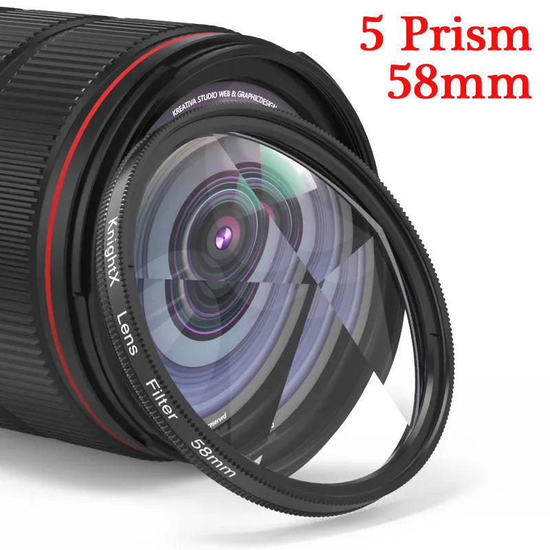 Camera Prism Filter Split Kaleidoscope 52mm 55mm 58mm 67mm 72mm 77mm Photography Accessories mcuv ND CPL Star Glass mobile phone