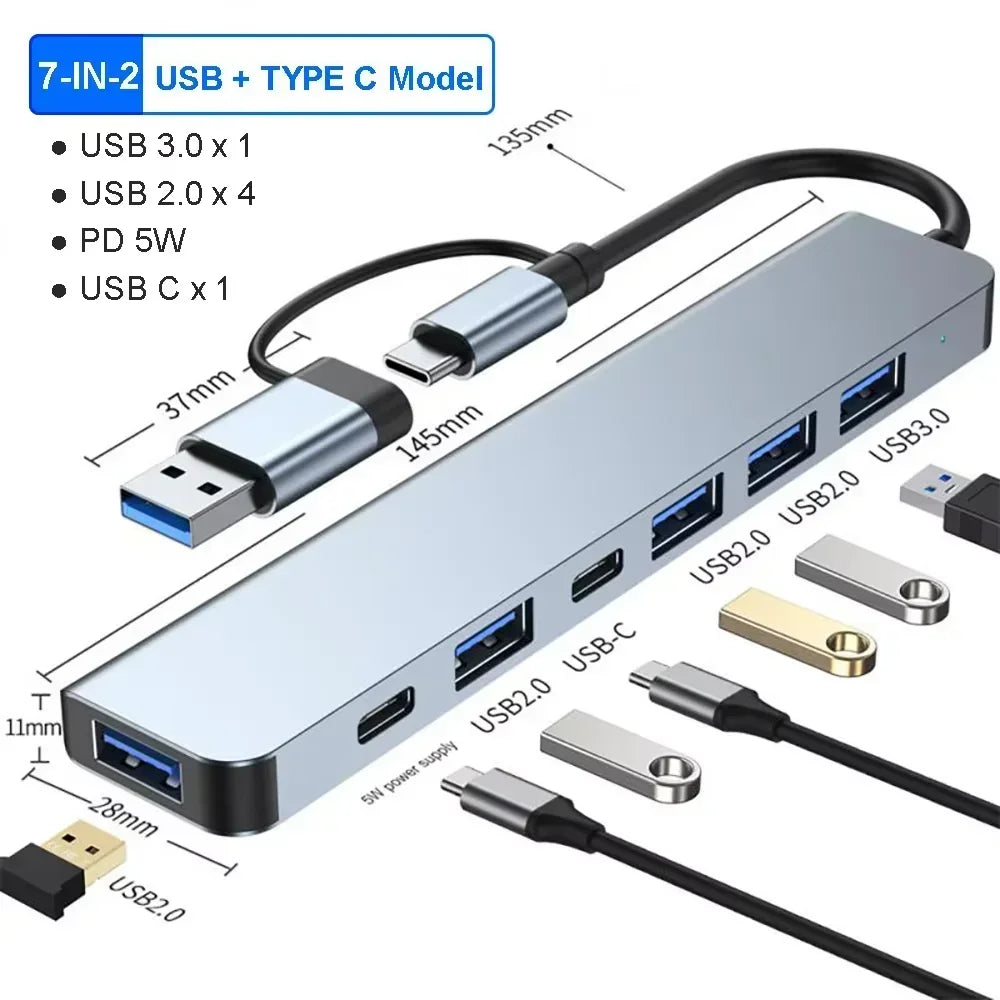 USB C HUB 3in1 Type C 3.0 to HDMI-compatible Docking Station PD Fast Charge 4K HDMI Adapter Splitter For MacBook Phone Computer