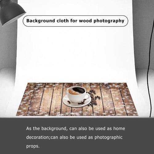 Wood Plank Texture Snowflake Print Photography