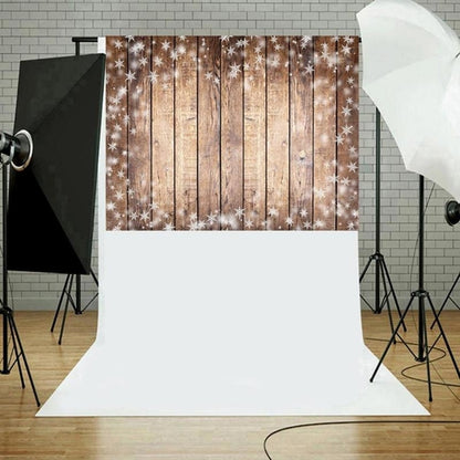 Wood Plank Texture Snowflake Print Photography