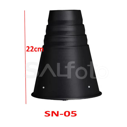 Godox Bowens Mount Standard Reflector RFT-13/14/17/18/19 SN05 Beam Tube Snoot for Studio Bowens Strobe Flash / Led Video Light