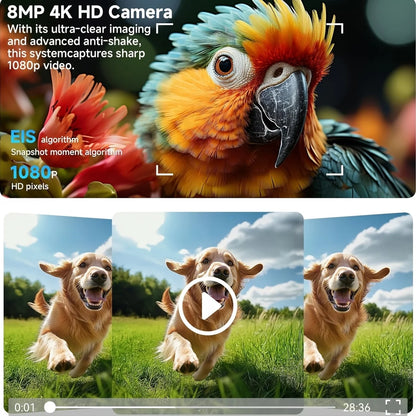 AI Smart Video Glasses, equipped with an 8-megapixel camera, supporting 4K HD video recording, wireless calling and music