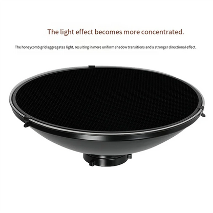 Beauty Dish Reflector 30Cm For Studio Portrait Photography Accessory With Honeycomb Grid For Precise Lighting Control