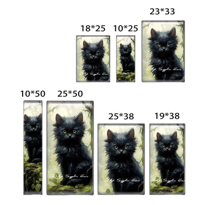 10pcs/lots Rectangle Cute Cat Kitten Pet Flower Photo Glass Cabochon Flatback Demo Flat Back Cameo For Diy Jewelry Making