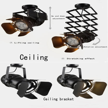 Modern LED chandelier photo studio chandelier industrial wind ceiling lamp restaurant foldable interior decorative lighting