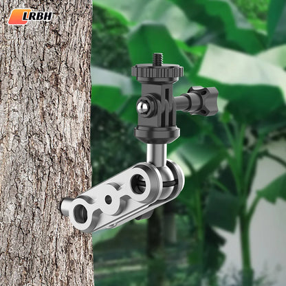 Trail Cameras Mounting Bracket with 1/4" Threaded Insert 360°Rotating Adjustable Holder for Outdoor Hunting Gear Accessory