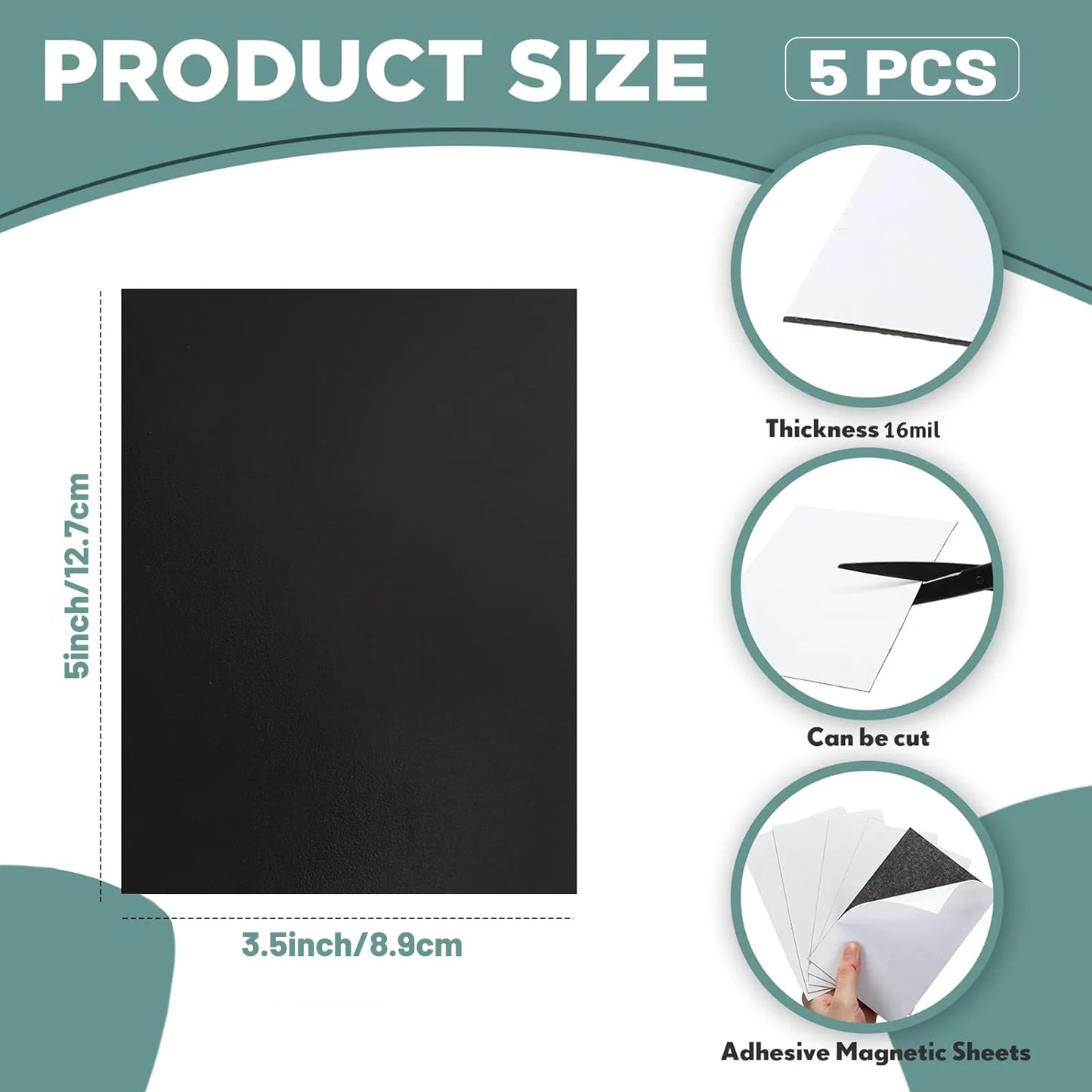 3R Magnetic Adhesive Sheets 3.5×5 Inch Self-adhesive Magnetic Paper Magnetic Adhesive Photo Paper Refrigerator Magnet