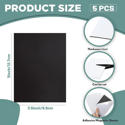 3R Magnetic Adhesive Sheets 3.5×5 Inch Self-adhesive Magnetic Paper Magnetic Adhesive Photo Paper Refrigerator Magnet