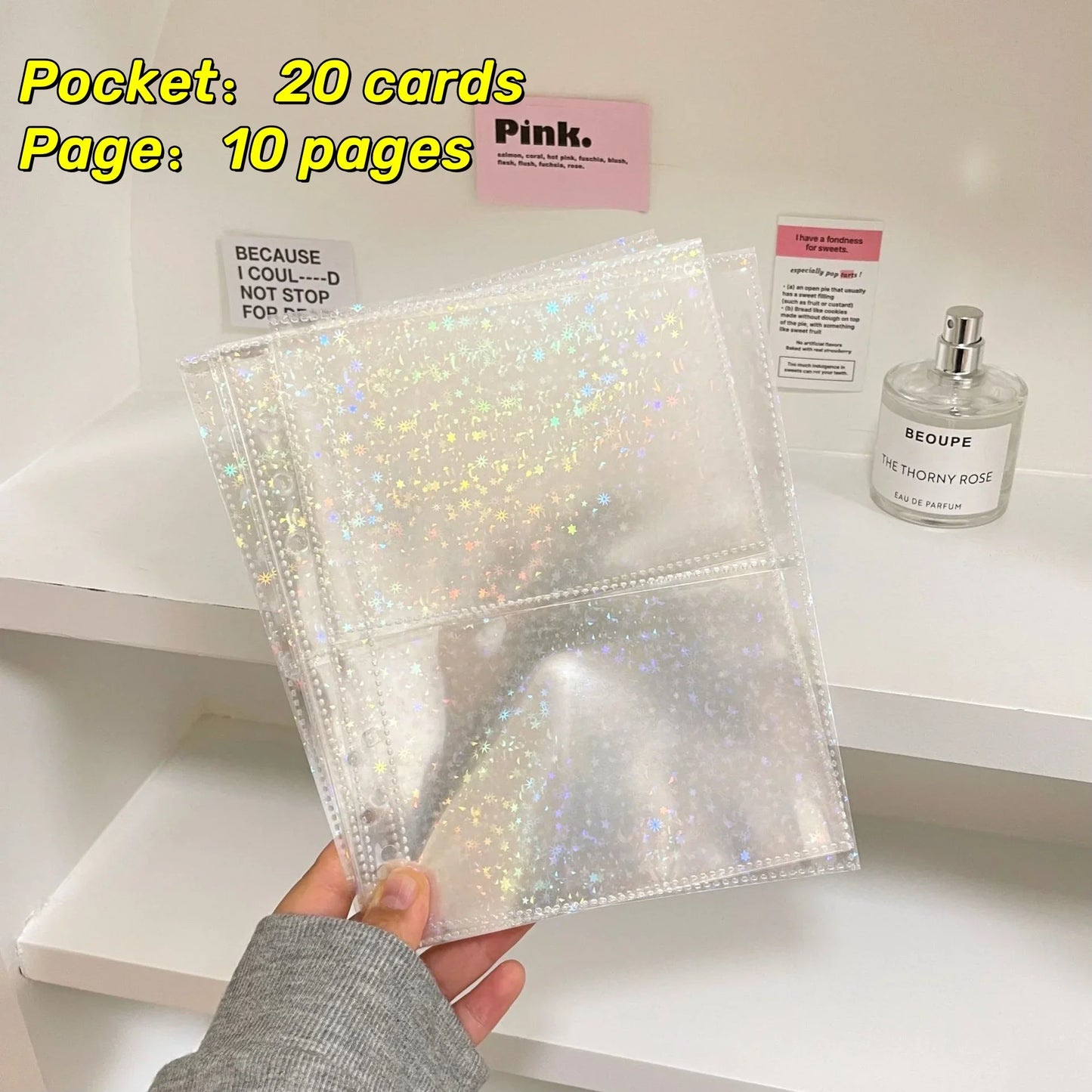 1-4 Grids INS Girl Album Small Card Collect Album Multi-Pockets Photo Card Binder Top Loading Photo Sheet Protector Collect Card