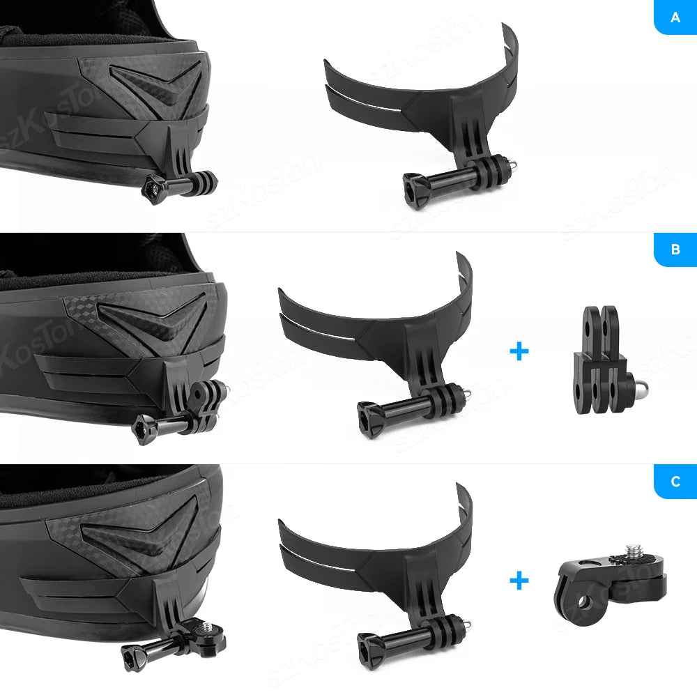 Motorcycle Helmet Chin Mount For DJI OSMO Action 6/5/4/3 GoPro 13 12 11 10 9 8 Full Face Camera Holder Riding Gear Accessory