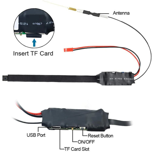 128GB WiFi Mini Camera 1080P Diy Module Nanny Video Recorder Home Security Camera Micro Camcorde Suitable for Home/Office Use